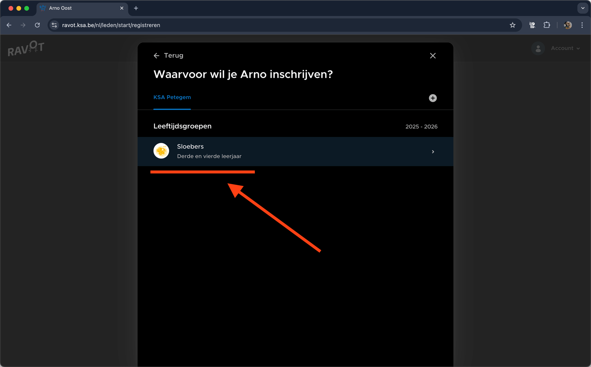 Een screenshot van Ravot
